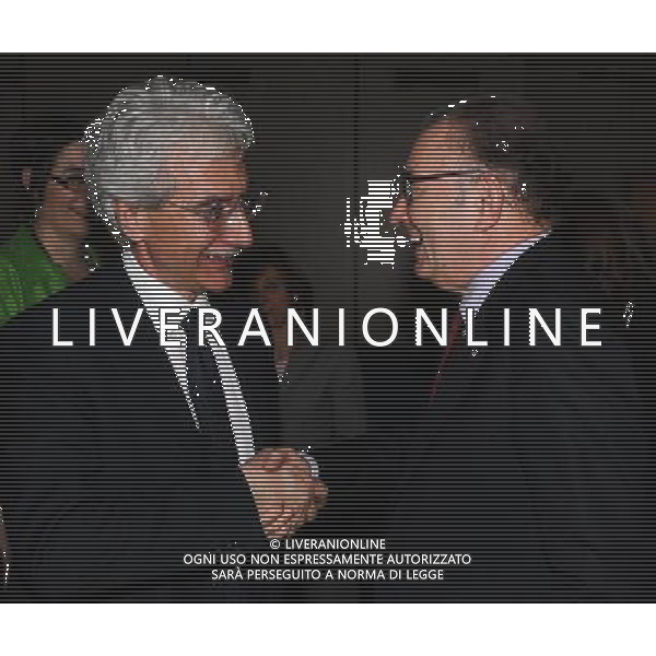 MILANO 11/6/2013 ASSOLOMBARDA, VIA PANTANO, 9 RAPPORTO DELLA BANCA D\' ITALIA: \'L\' ECONOMIA DELLA LOMBARDIA\' NELLA FOTO SALVATORE ROSSI E GIORGIO SQUINZI FOTO ROMANO/AG ALDO LIVERANI S.A.S.