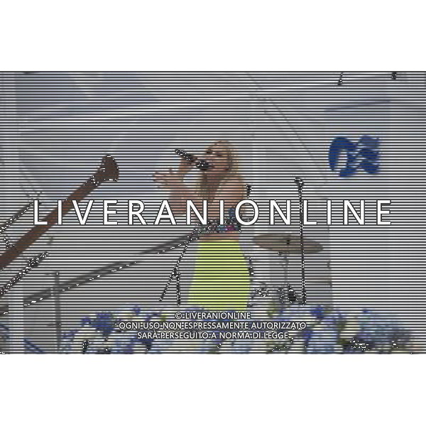 Natasha Bedingfield performs during the naming ceremony of The Royal Princess cruise-ship as a guest of honour on June 13, 2013 in Southampton, England. ©photoshot/AGENZIA ALDO LIVERANI SAS - ITALY ONLY - REALI INGLESI: Sua Altezza Reale Kate Middleton Duchessa di Cambridge partecipa alla cerimonia di intitolazione del varo della nave da crociera Royal Princess come ospite d\'onore in Southampton, Inghilterra 13 giugno 2013
