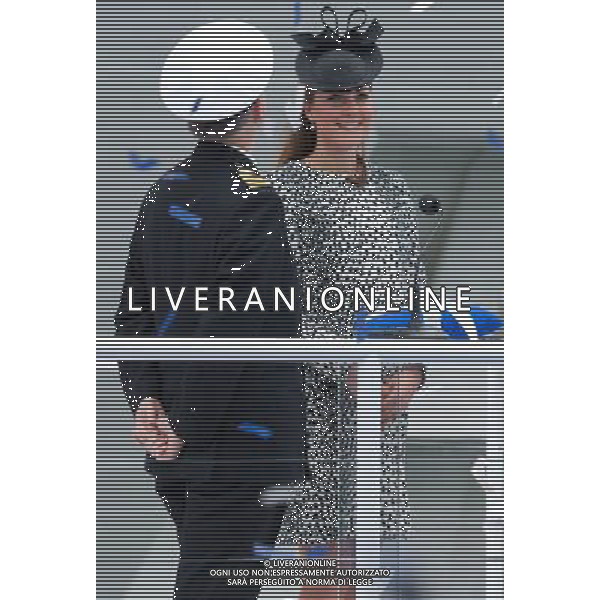 Her Royal Highness The Duchess of Cambridge, as the ship\'s Godmother, names the ship, Royal Princess. The ceremony, which will involve a blessing, the celebratory tradition of smashing a bottle over the hull of the ship and a performance by the Royal Marines Band and the pipers of the Irish Guards. The Duchess of Cambridge will also embark the ship for a brief tour. The ship\'s inaugural celebrations will conclude with her maiden voyage on 16th June. Following this, the ship will sail Mediterranean cruises throughout the summer and Eastern Caribbean cruises in autumn. Southampton, UK, 13-6-2-13 AG ALDO LIVERANI SAS ONLY ITALY