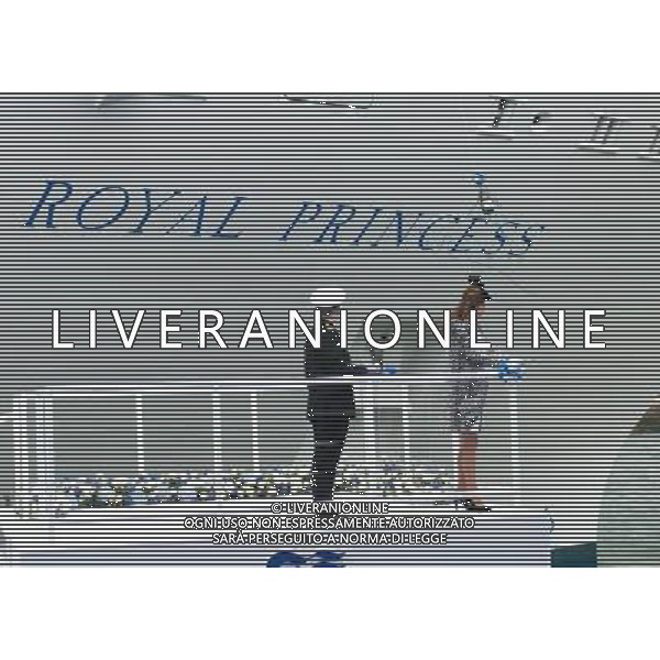 Her Royal Highness The Duchess of Cambridge, as the ship\'s Godmother, names the ship, Royal Princess. The ceremony, which will involve a blessing, the celebratory tradition of smashing a bottle over the hull of the ship and a performance by the Royal Marines Band and the pipers of the Irish Guards. The Duchess of Cambridge will also embark the ship for a brief tour. The ship\'s inaugural celebrations will conclude with her maiden voyage on 16th June. Following this, the ship will sail Mediterranean cruises throughout the summer and Eastern Caribbean cruises in autumn. Southampton, UK, 13-6-2-13 AG ALDO LIVERANI SAS ONLY ITALY
