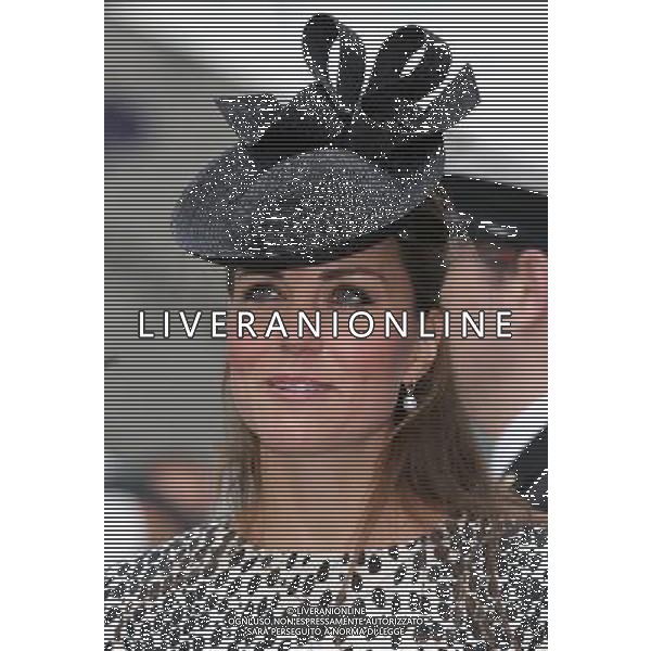 SOUTHAMPTON, ENGLAND - JUNE 13: Catherine, Duchess of Cambridge disembarks the Royal Princess after receiveing a tour on board after the Princess Cruises ship naming ceremony at Ocean Terminal on June 13, 2013 in Southampton, England. AG ALDO LIVERANI SAS ONLY ITALY