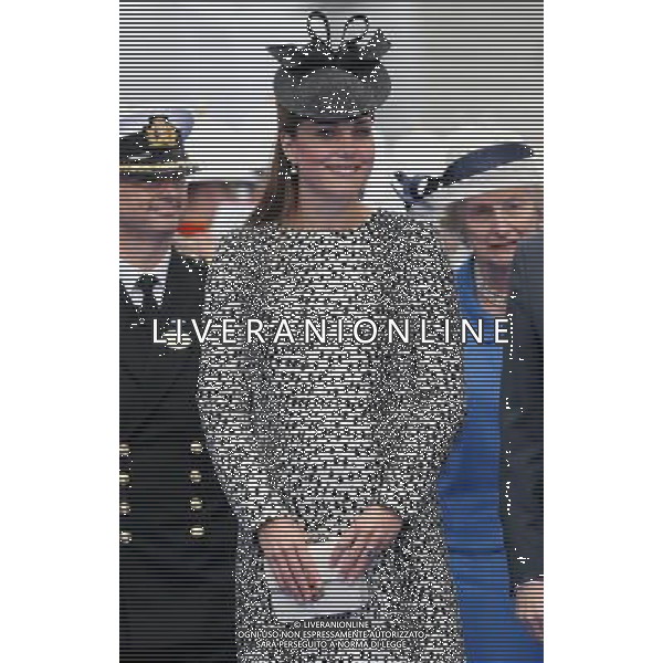 SOUTHAMPTON, ENGLAND - JUNE 13: Catherine, Duchess of Cambridge attends the Princess Cruises ship naming ceremony at Ocean Terminal on June 13, 2013 in Southampton, England. AG ALDO LIVERANI SAS ONLY ITALY