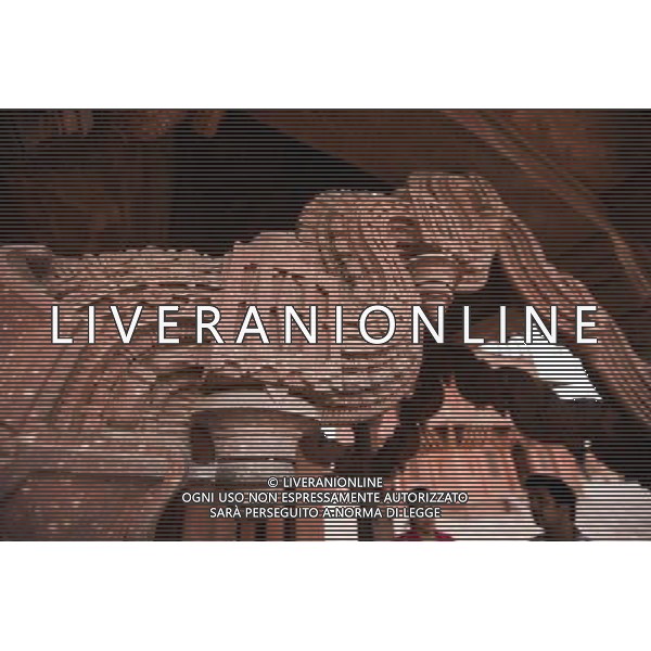 (130618) -- AGRA, June 18, 2013 () -- Visitors look at the buildings at Fatehpur Sikri in Agra, Uttar Predesh, India, June 15, 2013. Fatehpur Sikri, meaning the City of Victory, was built during the second half of the 16th century by the Mughal Emperor Akbar. Due to the shortage of water, it served as the capital of the Mughal Empire for only some 10 years. The well-preserved complex of monuments and temples, all in a uniform architectural style, showed the combination of Hindu and Islamic cultures during the Mughal times, including one of the largest mosques in India, the Jama Masjid. The Fatehpur Sikri was enlisted as the World Heritage by the United Nations Educational, Scientific and Cultural Organization in 1986. (/Zheng Huansong)(srb) ©Photoshot/AGENZIA ALDO LIVERANI SAS-ITALY ONLY - EDITORIAL USE ONLY