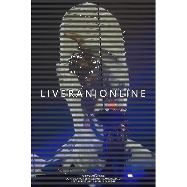Electronic Pop duo The Pet Shop Boys perform at the O2 Arena, North Greenwich, London, England, UK on 18th June 2013 as part of their 2013 Electric Tour. The band consists of singer Neil Tennant and Chris Lowe on keyboards. ©Photoshot/AGENZIA ALDO LIVERANI SAS-ITALY ONLY - EDITORIAL USE ONLY
