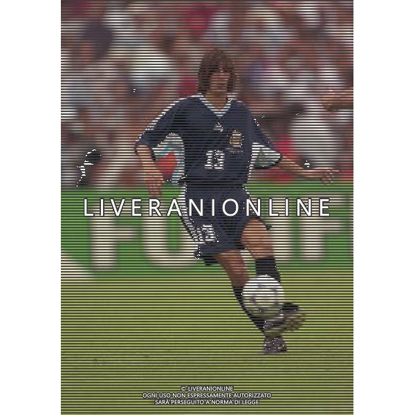 ARGENTINA CROAZIA MONDIALI DI CALCIO 1998 FRANCIA NELLA FOTO PAZ PABLO AG ALDO LIVERANI S A S 26/06/1998