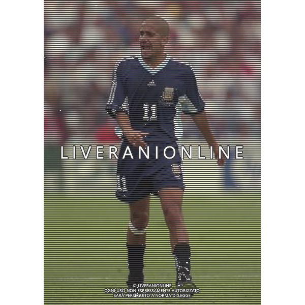 ARGENTINA CROAZIA MONDIALI DI CALCIO 1998 FRANCIA NELLA FOTO SEBASTIAN VERON AG ALDO LIVERANI S A S 26/06/1998