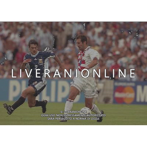 ARGENTINA CROAZIA MONDIALI DI CALCIO 1998 FRANCIA NELLA FOTO STIMAC IGOR AG ALDO LIVERANI S A S 26/06/1998