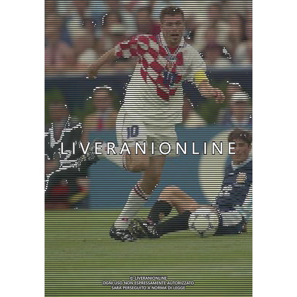ARGENTINA CROAZIA MONDIALI DI CALCIO 1998 FRANCIA NELLA FOTO ZVONIMIR BOBAN AG ALDO LIVERANI S A S 26/06/1998