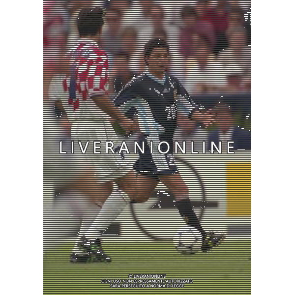 ARGENTINA CROAZIA MONDIALI DI CALCIO 1998 FRANCIA NELLA FOTO GALLARDO MARCELO AG ALDO LIVERANI S A S 26/06/1998