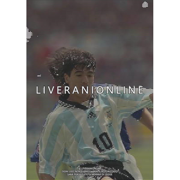 ARGENTINA GIAPPONE CAMPIONATI DEL MONDO FRANCIA 98-14/06/1998 NELLA FOTO ARIEL ORTEGA AG ALDO LIVERANI S A S