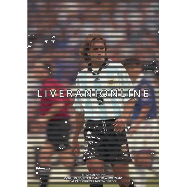 ARGENTINA GIAPPONE CAMPIONATI DEL MONDO FRANCIA 98-14/06/1998 NELLA FOTO GABRIEL BATISTUTA AG ALDO LIVERANI S A S