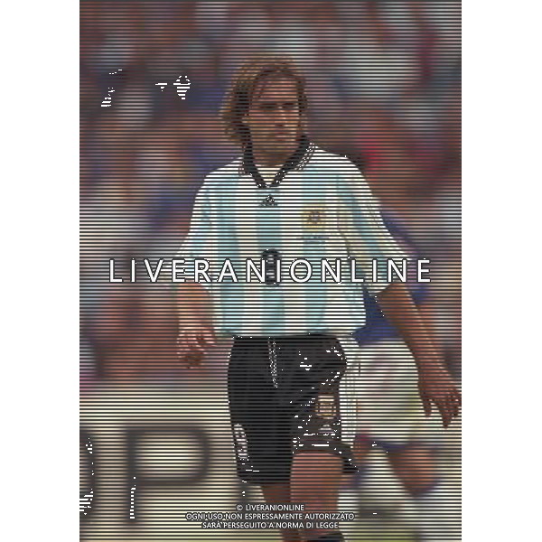 ARGENTINA GIAPPONE CAMPIONATI DEL MONDO FRANCIA 98-14/06/1998 NELLA FOTO GABRIEL BATISTUTA AG ALDO LIVERANI S A S