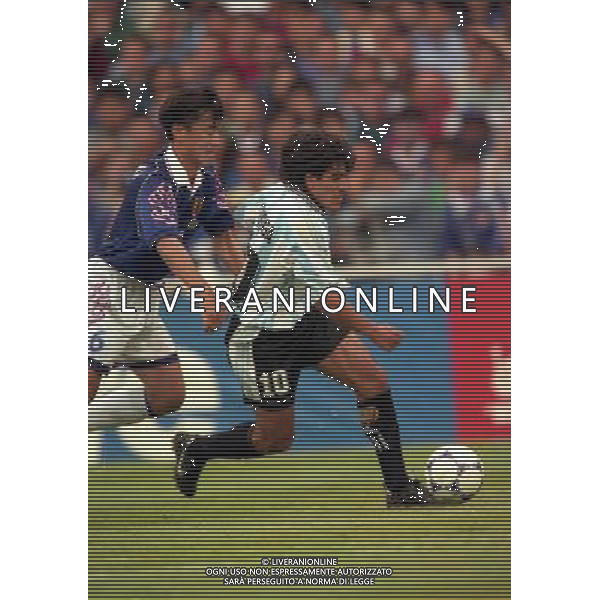 ARGENTINA GIAPPONE CAMPIONATI DEL MONDO FRANCIA 98-14/06/1998 NELLA FOTO ARIEL ORTEGA AG ALDO LIVERANI S A S
