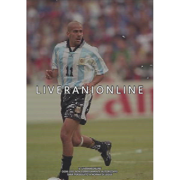 ARGENTINA GIAPPONE CAMPIONATI DEL MONDO FRANCIA 98-14/06/1998 NELLA FOTO SEBASTIAN VERON AG ALDO LIVERANI S A S