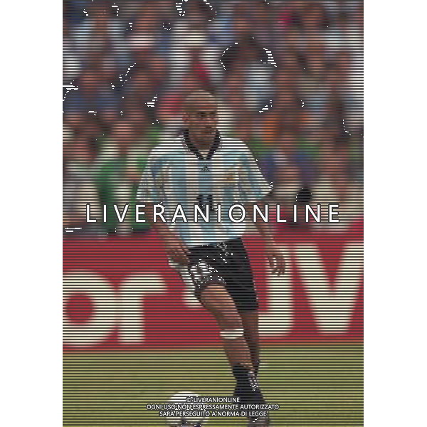 ARGENTINA GIAPPONE CAMPIONATI DEL MONDO FRANCIA 98-14/06/1998 NELLA FOTO SEBASTIAN VERON AG ALDO LIVERANI S A S
