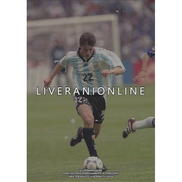 ARGENTINA GIAPPONE CAMPIONATI DEL MONDO FRANCIA 98-14/06/1998 NELLA FOTO JAVIER ZANETTI AG ALDO LIVERANI S A S