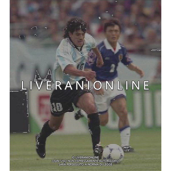 ARGENTINA GIAPPONE CAMPIONATI DEL MONDO FRANCIA 98-14/06/1998 NELLA FOTO ARIEL ORTEGA AG ALDO LIVERANI S A S