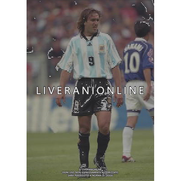 14 June 1998-14:30-Toulouse / Stade Municipal ARGENTINA-GIAPPONE CAMPIONATO DEL MONDO FRANCIA 98 NELLA FOTO Gabriel BATISTUTA AG ALDO LIVERANI S A S