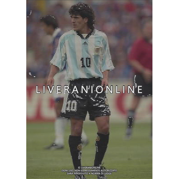 14 June 1998-14:30-Toulouse / Stade Municipal ARGENTINA-GIAPPONE CAMPIONATO DEL MONDO FRANCIA 98 NELLA FOTO Ariel ORTEGA AG ALDO LIVERANI S A S