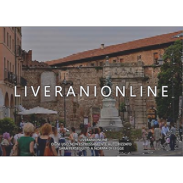 (130620) -- VICENZA, June 20, 2013 () -- Photo taken on June 8, 2013 shows a theater in Vicenza, Italy. Vicenza is situated in the Veneto region of northern Italy on the low hills between the mountains of Berici and Lessini, on a natural communication route. It represents a unique artistic achievement in the many architectural contributions from Italian architect Andrea Palladio integrated within its historic fabric and creating its overall character. A total of 26 individual buildings or parts of buildings known to have been designed or reconstructed by Palladio or attributed to him make up the World Heritage site - 23 in the city itself and three villas in its immediate environs. (/Xu Nizhi) (lyx) ©Photoshot/AGENZIA ALDO LIVERANI SAS-ITALY ONLY - EDITORIAL USE ONLY