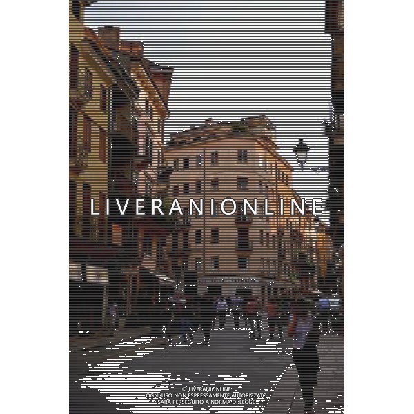 (130620) -- VICENZA, June 20, 2013 () -- Photo taken on June 8, 2013 shows a street view in Vicenza, Italy. Vicenza is situated in the Veneto region of northern Italy on the low hills between the mountains of Berici and Lessini, on a natural communication route. It represents a unique artistic achievement in the many architectural contributions from Italian architect Andrea Palladio integrated within its historic fabric and creating its overall character. A total of 26 individual buildings or parts of buildings known to have been designed or reconstructed by Palladio or attributed to him make up the World Heritage site - 23 in the city itself and three villas in its immediate environs. (/Xu Nizhi) (lyx) ©Photoshot/AGENZIA ALDO LIVERANI SAS-ITALY ONLY - EDITORIAL USE ONLY