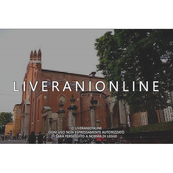 (130620) -- VICENZA, June 20, 2013 () -- Photo taken on June 8, 2013 shows a church of Palladio style in Vicenza, Italy. Vicenza is situated in the Veneto region of northern Italy on the low hills between the mountains of Berici and Lessini, on a natural communication route. It represents a unique artistic achievement in the many architectural contributions from Italian architect Andrea Palladio integrated within its historic fabric and creating its overall character. A total of 26 individual buildings or parts of buildings known to have been designed or reconstructed by Palladio or attributed to him make up the World Heritage site - 23 in the city itself and three villas in its immediate environs. (/Xu Nizhi) (lyx) ©Photoshot/AGENZIA ALDO LIVERANI SAS-ITALY ONLY - EDITORIAL USE ONLY