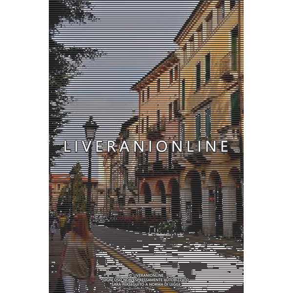 (130620) -- VICENZA, June 20, 2013 () -- Photo taken on June 8, 2013 shows a street view in Vicenza, Italy. Vicenza is situated in the Veneto region of northern Italy on the low hills between the mountains of Berici and Lessini, on a natural communication route. It represents a unique artistic achievement in the many architectural contributions from Italian architect Andrea Palladio integrated within its historic fabric and creating its overall character. A total of 26 individual buildings or parts of buildings known to have been designed or reconstructed by Palladio or attributed to him make up the World Heritage site - 23 in the city itself and three villas in its immediate environs. (/Xu Nizhi) (lyx) ©Photoshot/AGENZIA ALDO LIVERANI SAS-ITALY ONLY - EDITORIAL USE ONLY