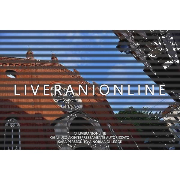 (130620) -- VICENZA, June 20, 2013 () -- Photo taken on June 8, 2013 shows a church of Palladio style in Vicenza, Italy. Vicenza is situated in the Veneto region of northern Italy on the low hills between the mountains of Berici and Lessini, on a natural communication route. It represents a unique artistic achievement in the many architectural contributions from Italian architect Andrea Palladio integrated within its historic fabric and creating its overall character. A total of 26 individual buildings or parts of buildings known to have been designed or reconstructed by Palladio or attributed to him make up the World Heritage site - 23 in the city itself and three villas in its immediate environs. (/Xu Nizhi) (lyx) ©Photoshot/AGENZIA ALDO LIVERANI SAS-ITALY ONLY - EDITORIAL USE ONLY