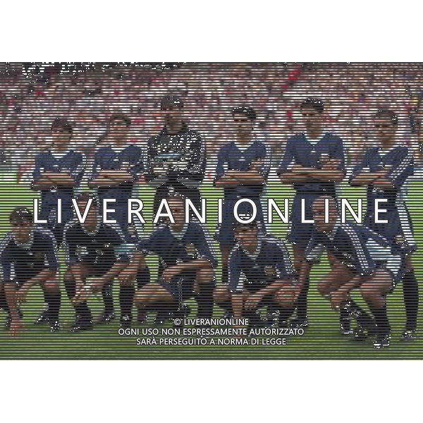 30/06/1998 ARGENTINA - INGHILTERRA CAMPIONATI DEL MONDO FRANCIA 98 NELLA FOTO FORMAZIONE ARGENTINA AG ALDO LIVERANI SAS