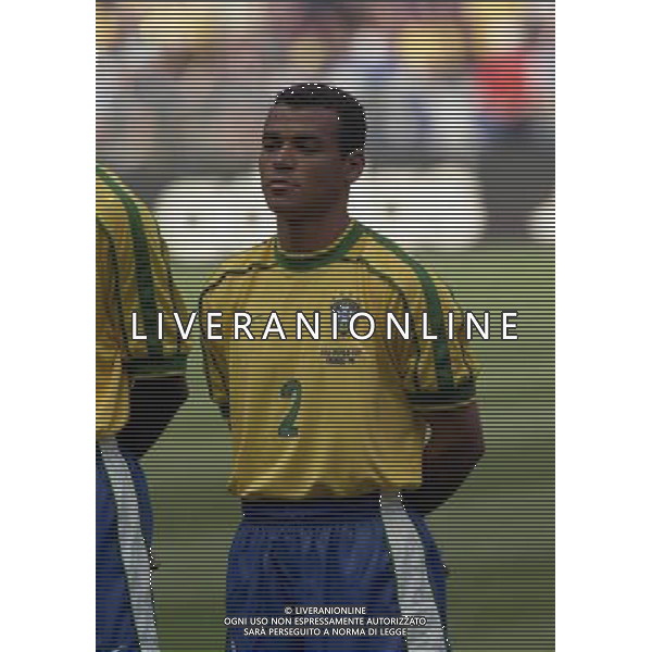 CAMPIONATO DEL MONDO FRANCIA 98 BRASILE-SCOZIA 10-06-1998 NELLA FOTO MARCOS CAFU\' AG ALDO LIVERANI S A S