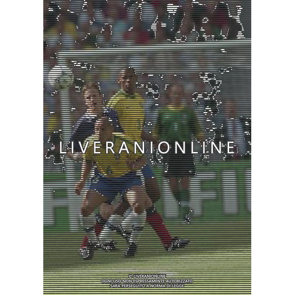 CAMPIONATO DEL MONDO FRANCIA 98 BRASILE-SCOZIA 10-06-1998 NELLA FOTO ROBERTO CARLOS AG ALDO LIVERANI S A S