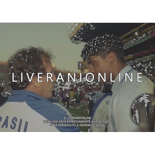 07/07/1998 -CAMPIONATO DEL MONDO FRANCIA 1998 PARTITA-BRASILE OLANDA NELLA FOTO Frank Rijkaard-Zico AG ALDO LIVERANI S A S