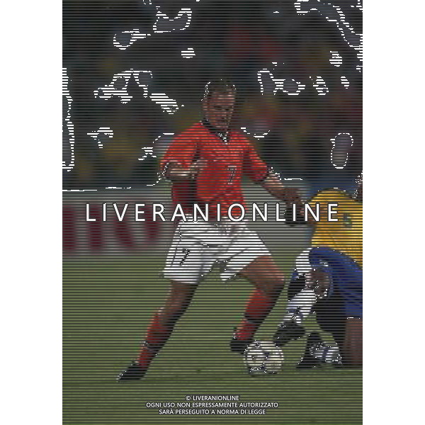 07/07/1998 -CAMPIONATO DEL MONDO FRANCIA 1998 PARTITA-BRASILE OLANDA NELLA FOTO RONALD DE BOER AG ALDO LIVERANI S A S