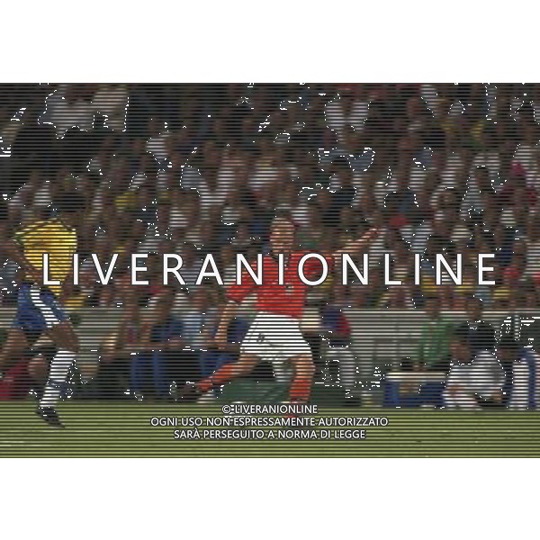 07/07/1998 -CAMPIONATO DEL MONDO FRANCIA 1998 PARTITA-BRASILE OLANDA NELLA FOTO DENNIS BERGKAMP AG ALDO LIVERANI S A S