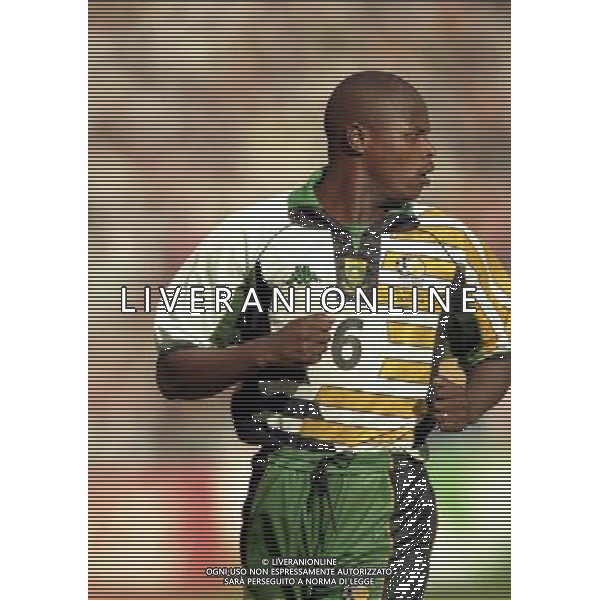 SUD AFRICA DANIMARCA CAMPIONATO DEL MONDO FRANCIA 1998/Sudafrica ‡ Danimarca ‡ Coppa del Mondo 1998 - Girone C - 18.06.1998 - 17:30. Stadium Municipal NELLA FOTO MASINGA PHILEMON AG ALDO LIVERANI S A S