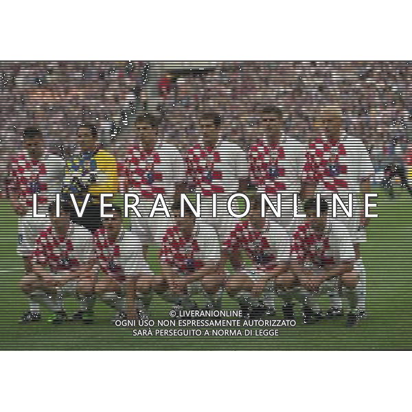 FRANCIA CROAZIA CAMPIONATO DEL MONDO FRANCIA 98 NELLA FOTO FORMAZIONE CROAZIA AG ALDO LIVERANI S A S