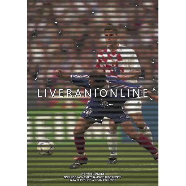 FRANCIA CROAZIA CAMPIONATO DEL MONDO FRANCIA 98 NELLA FOTO ZINEDINE ZIDANE AG ALDO LIVERANI S A S