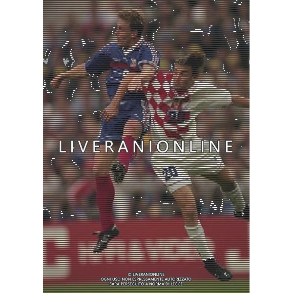 FRANCIA CROAZIA CAMPIONATO DEL MONDO FRANCIA 98 NELLA FOTO GUIVARC\'H STEPHANE-DARIO SIMIC AG ALDO LIVERANI S A S