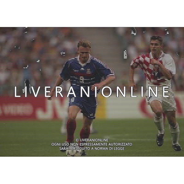 FRANCIA CROAZIA CAMPIONATO DEL MONDO FRANCIA 98 NELLA FOTO GUIVARC\'H STEPHANE AG ALDO LIVERANI S A S
