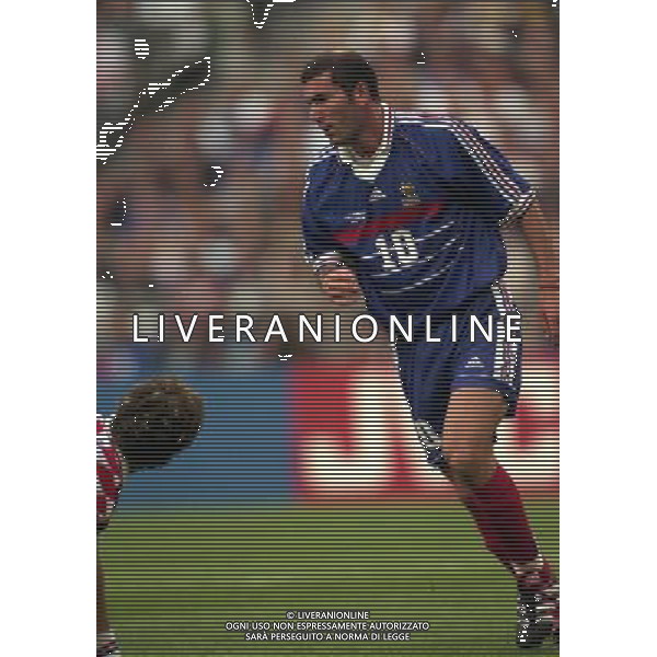 FRANCIA CROAZIA CAMPIONATO DEL MONDO FRANCIA 98 NELLA FOTO ZINEDINE ZIDANE AG ALDO LIVERANI S A S