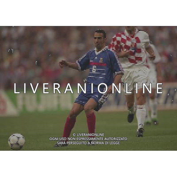 FRANCIA CROAZIA CAMPIONATO DEL MONDO FRANCIA 98 NELLA FOTO YOURI DJORKAEFF AG ALDO LIVERANI S A S