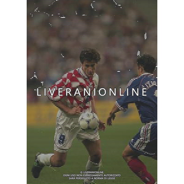 FRANCIA CROAZIA CAMPIONATO DEL MONDO FRANCIA 98 NELLA FOTO DAVOR SUKER AG ALDO LIVERANI S A S