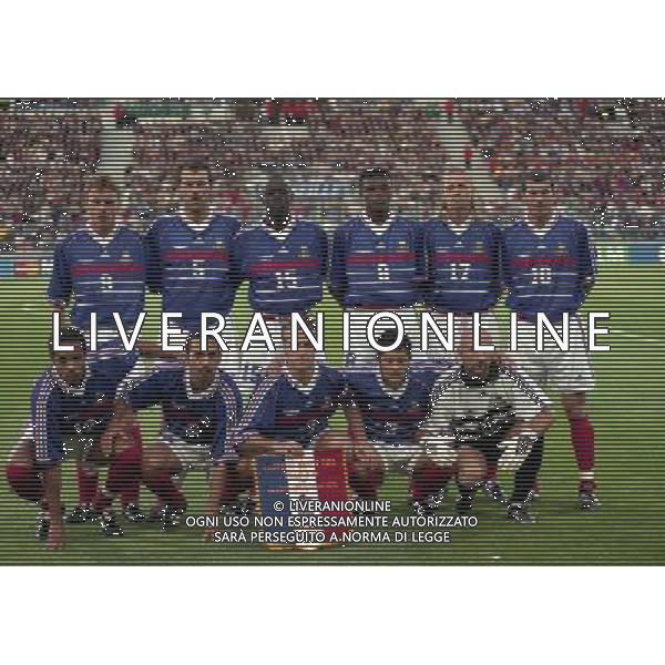 FRANCIA SUD AFRICA CAMPIONATO DEL MONDO FRANCIA 1998 12/06/1998 NELLA FOTO FORMAZIONE FRANCIA AG ALDO LIVERANI S A S