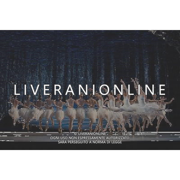 (130620) -- MELBOURNE (AUSTRALIA), June 20, 2013 () -- Dancers from the Australian Ballet perform during a dress rehearsal of Graeme Murphy\'s modern interpretation of \'Swan Lake\' at the Arts Center in Melbourne, Australia, on June 20, 2013. The show, inspired by the love triangle among Princess Diana, Prince Charles and Camilla, will be staged from June 21, 2013. (/Bai Xue) (lr) ©Photoshot/AGENZIA ALDO LIVERANI SAS-ITALY ONLY - EDITORIAL USE ONLY
