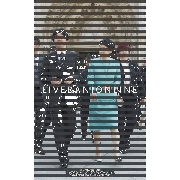 (130620) -- ZAGREB, June 20, 2013 () -- Japan\'s Prince Akishino and his wife Princess Kiko visit the Zagreb Cathedral, in Zagreb, capital of Croatia, June 20, 2013. The royal couple pay a four-day official visit as Japan marks its 20th anniversary of establishing diplomatic relations with Croatia. (/Miso Lisanin) ©photoshot/AGENZIA ALDO LIVERANI SAS - ITALY ONLY - Il principe giapponese Akishino e sua moglie la principessa Kiko in visita ufficiale di quattro giorni, a Zagabria, capitale della Croazia, 20 giugno 2013.