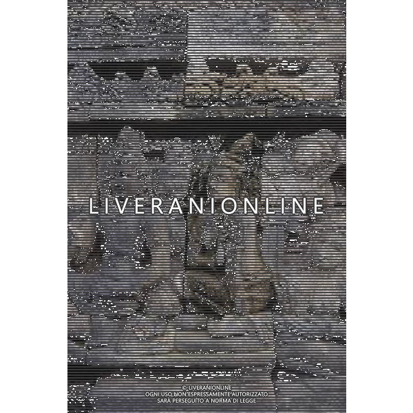 (130621) -- JAKARTA, June 21, 2013 () -- The photo taken on May 15, 2011 shows the relief panels in Prambanan Temple Compounds in Central Java, Indonesia. Prambanan Temple Compounds is a 9th-century Hindu temple. It is one of the largest Hindu temples in southeast Asia. It was listed as a UNESCO World Heritage Site in 1991. Prambanan Temple Compounds was reconstructed from 1918 but damaged during the May 2006 Java earthquake. It is remarkable for its pointed architecture. The relief panels of its corridors depicts the stories of Indian epic Ramayana. (/Jiang Fan) (dzl) ©Photoshot/AGENZIA ALDO LIVERANI SAS-ITALY ONLY - EDITORIAL USE ONLY