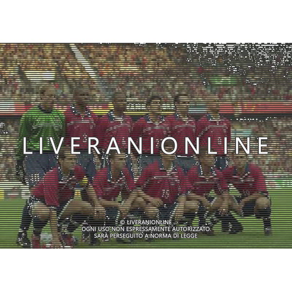 CAMPIONATO DEL MONDO 1998 GERMANIA-USA 15/06/1998 NELLA FOTO FORMAZIONE USA AG ALDO LIVERANI S A S