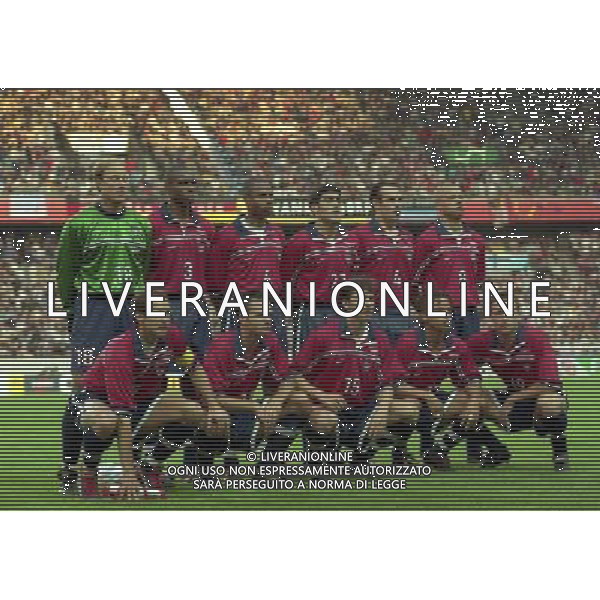 CAMPIONATO DEL MONDO 1998 GERMANIA-USA 15/06/1998 NELLA FOTO FORMAZIONE USA AG ALDO LIVERANI S A S