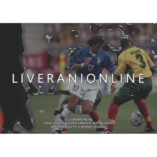 ITALIA CAMERUN CAMPIONATO DEL MONDO FRANCIA 98 NELLA FOTO FRANCESCO MORIERO AG ALDO LIVERANI S A S