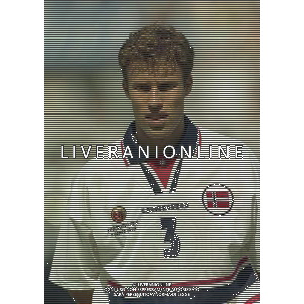 ITALIA NORVEGIA CAMPIONATO DEL MONDO FRANCIA 98 NELLA FOTO Ronny JOHNSEN AG ALDO LIVERANI S A S